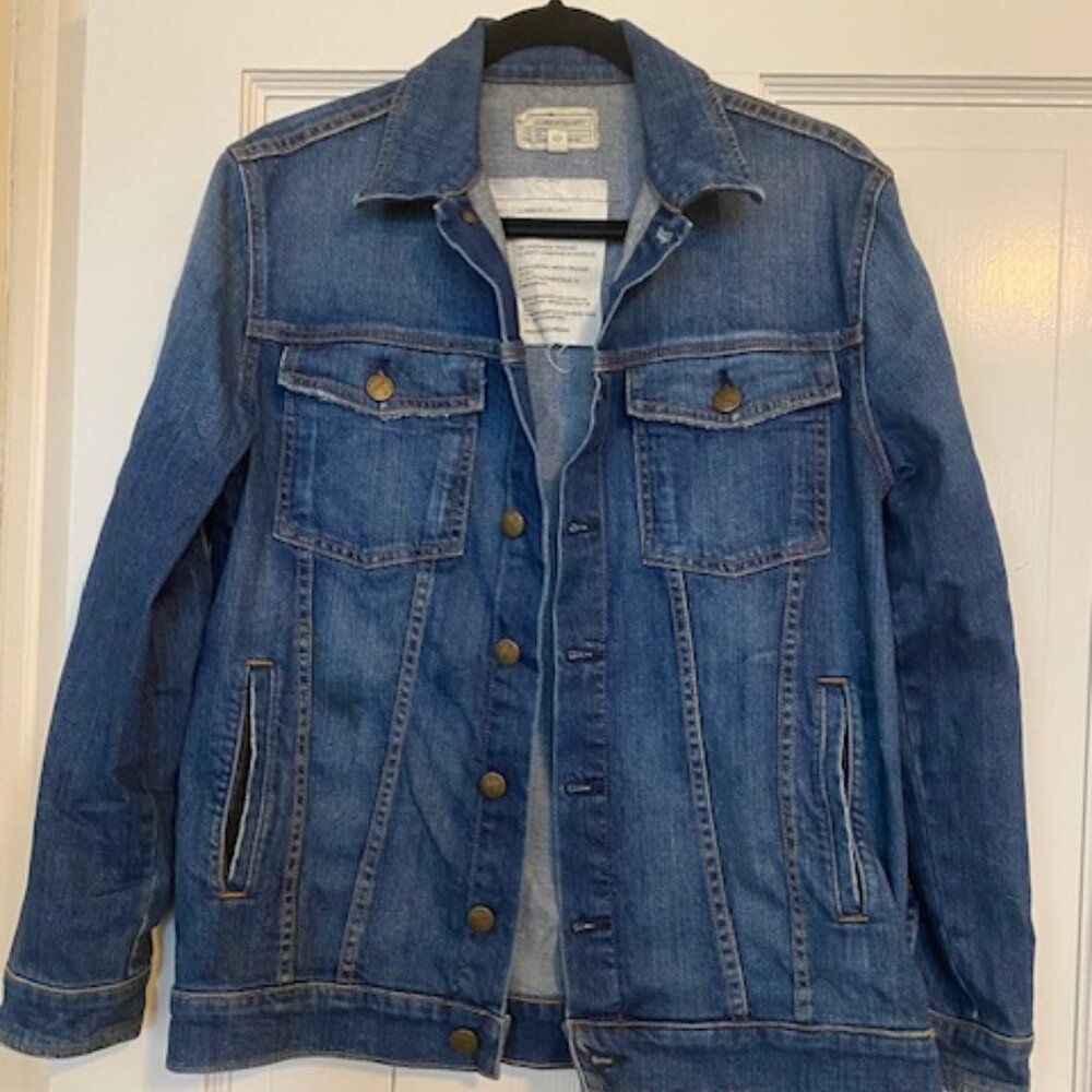 Current/Elliott Oversized Denim Trucker Jacket SZ 0